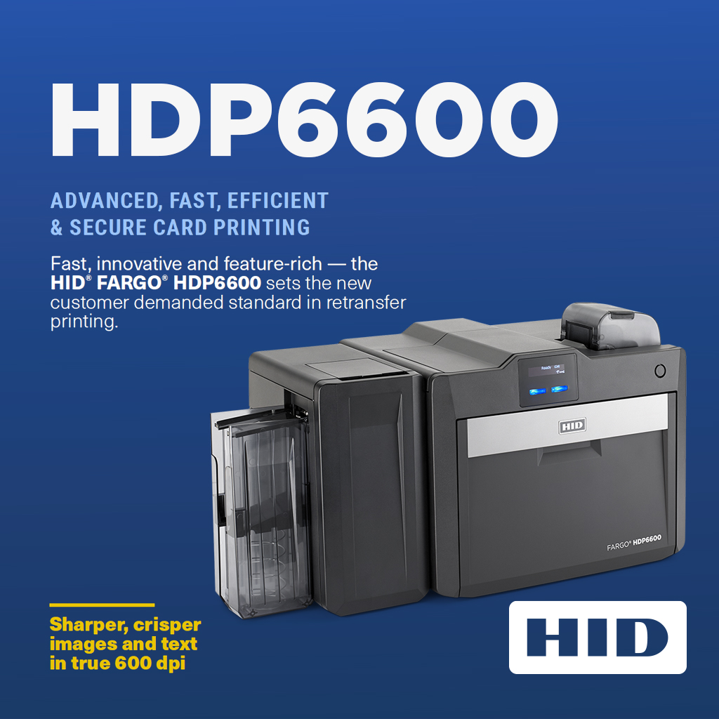 HID FARGO HDP6600 Retransfer Dual-Sided Printer - USB & Ethernet (94640 ...