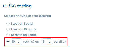 Configurable ATR read tests