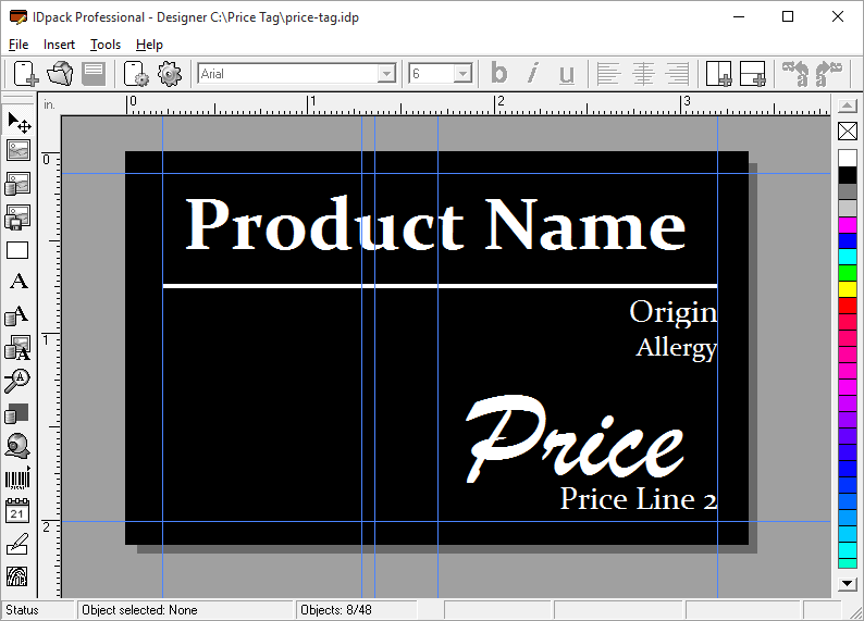 price tag idpack designer no icon
