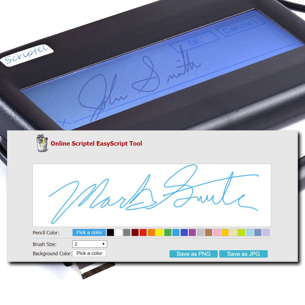How to Test your Scriptel EasyScript with our Free Signature Pad Tester