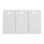 Blank PVC cards (30 Mil, Blank, White, with 3-up Breakaway Key Tags - 3 Tags Per Card
