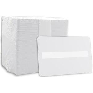 Blank PVC Cards White with Signature Panel Middle