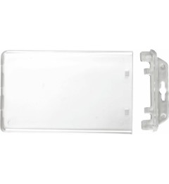 Clear Rigid Poly Vertical Permanent Locking Badge Holder- 100 per pack