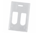 Clear RigidWear Vertical 2-Card Badge Holder - 100 per pack