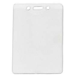 Clear Badge Holders - Vertical - Credit Card Size - 100 Pack