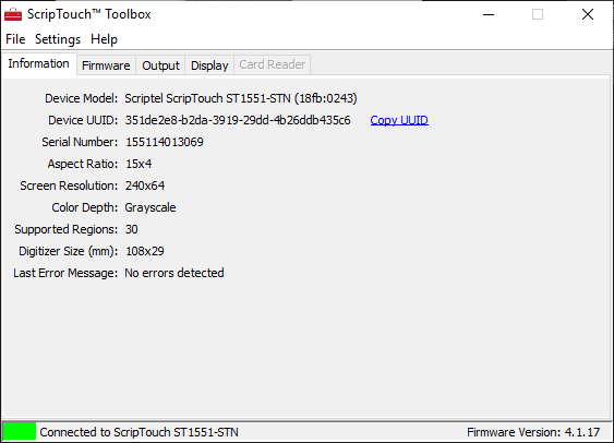 ScripTouch Toolbox Information
